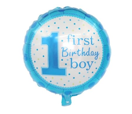 1 Yaş Erkek Doğum Günü Folyo Balon