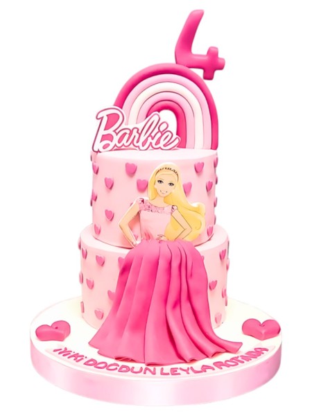 Barbie Tasarım Doğum Günü Pastası 2