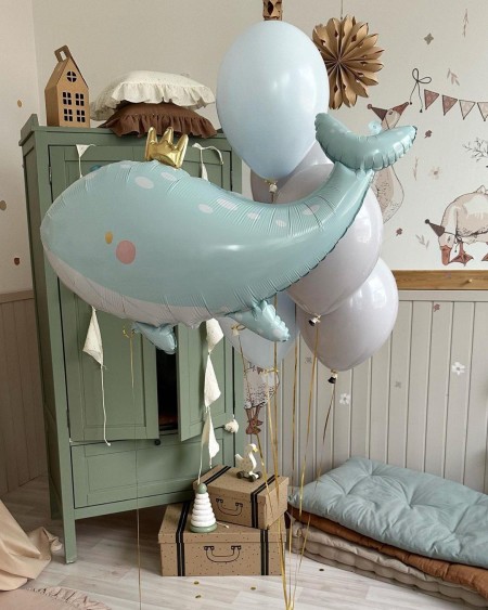 Yeşil Folyo Balina Balon Seti
