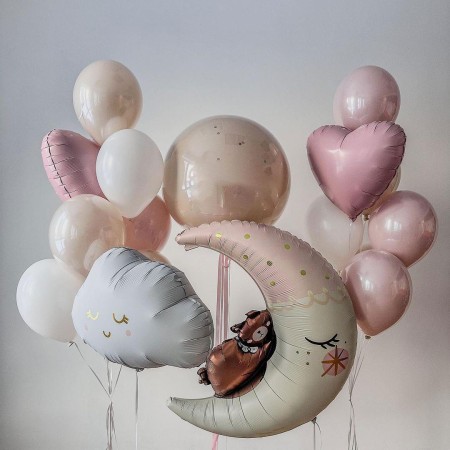 Ayı ve Bulut Temalı Folyo Balon Seti