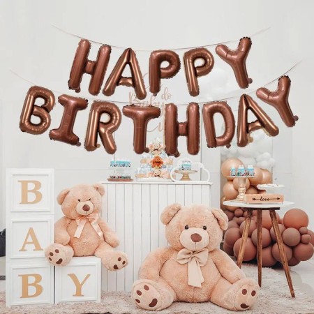Çikolata Happy Birthday Folyo Balon Seti