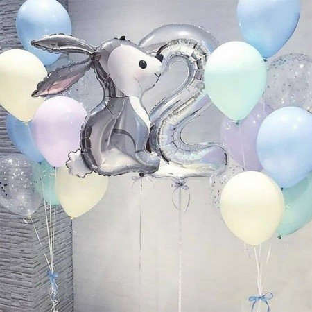 Sevimli Tavşan Folyo Balon Seti