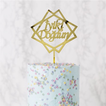 Pasta Üzeri Pleksi İyiki Doğdun Altın