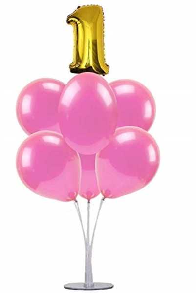 Rakam Balonlu Balon Standı Kız