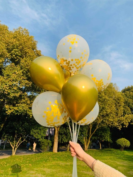 Krom Balon Standı Şeffaf Balon Pullu Balonlu