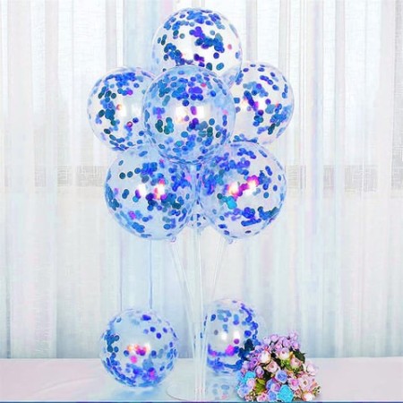 Konfetili Balon Standı Mavi