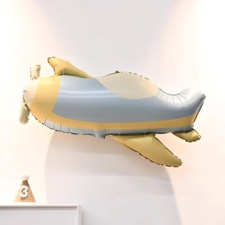 Retro Folyo Uçak Balon 78x42 cm