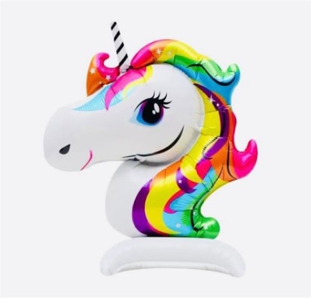 Ayaklı Unicorn Temalı Folyo Balon 45 CM