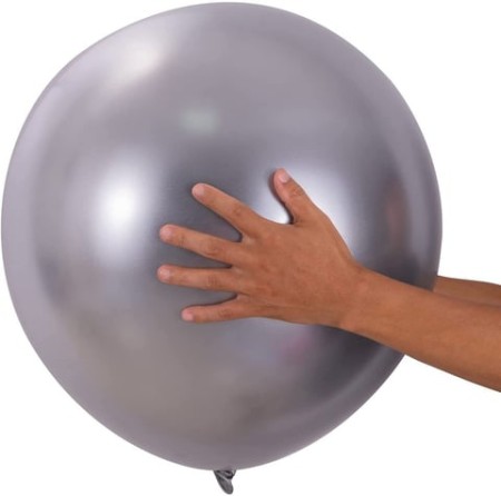 18 inç Krom Jumbo Balon Gümüş
