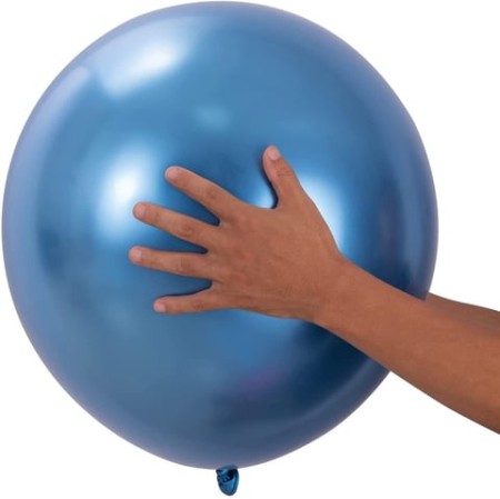 18 inç Krom Jumbo Balon Mavi