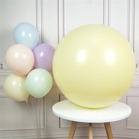 Sarı Jumbo Makaron Balon 18 inç 1 Adet