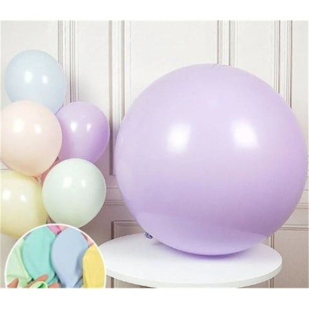 Lila Jumbo Makaron Balon 18 inç 1 Adet