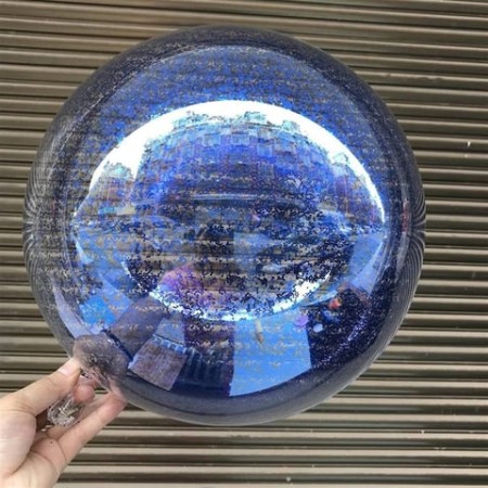 Mavi Simli 24 Inch Şeffaf Balon