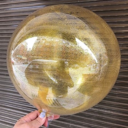 Altın Simli 24 Inch Şeffaf Balon
