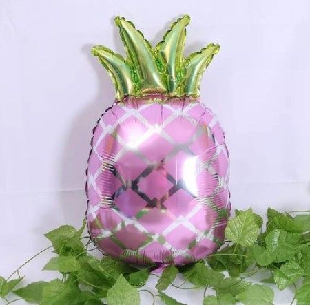 Pembe Ananas Folyo Balon 60 cm
