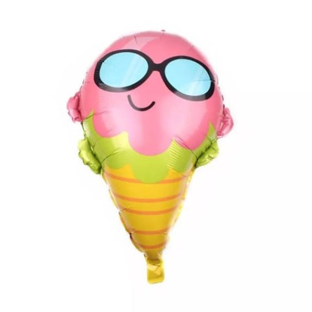 Gözlüklü Dondurma Folyo Balon