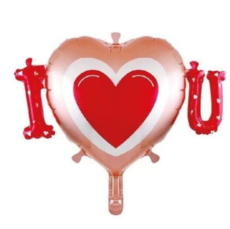 I Love You Folyo Kırmızı Kalp Balon