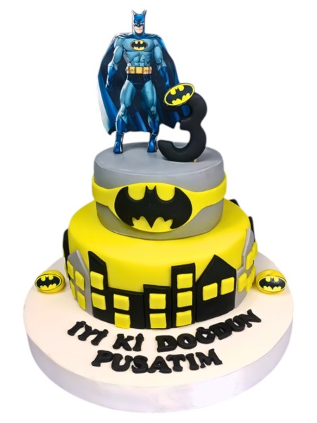Batman Tasarımlı Doğum Günü Pastası
