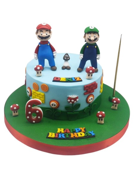 Süper Mario Temalı Pasta