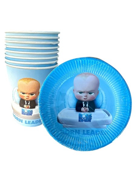 PATRON BEBEK KAREKTERLİ TABAK BARDAK 8’Lİ