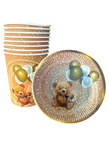 AYICIK KAREKTERLİ TABAK BARDAK 8’Lİ
