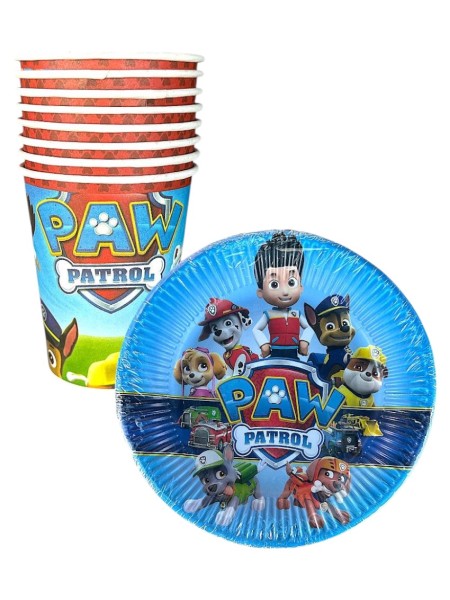 PAW PATROL KAREKTERLİ TABAK BARDAK 8’Lİ