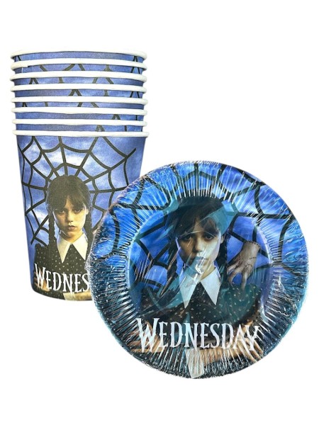 WEDNESDAY KAREKTERLİ TABAK BARDAK 8’Lİ