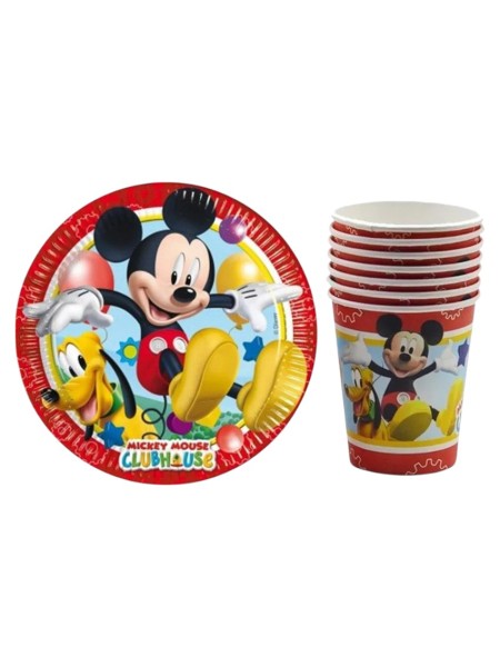 Mickey Mouse Karakterli Tabak Bardak 8’li