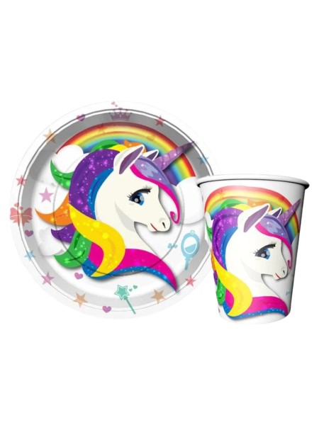 Unicorn Karakterli Tabak Bardak 8’li