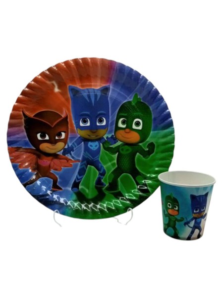 PJMasks Karakterli Tabak Bardak 8’li