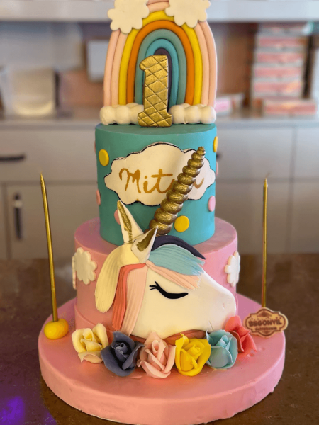 Unicorn Temalı Kutlama Pastası