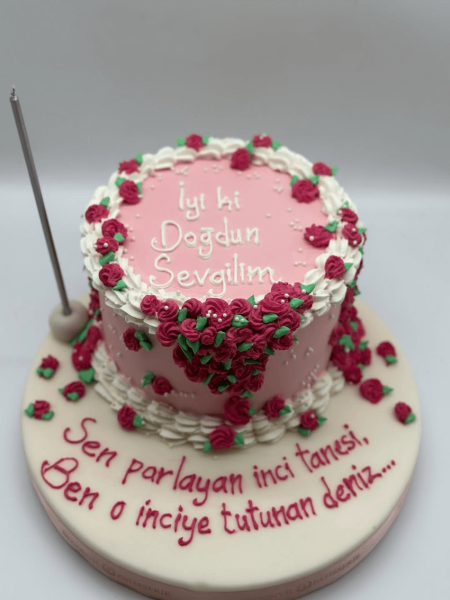 Sevgiliye Yazılı Doğum Günü Pastası