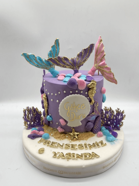 Okyanus Konseptli Doğum Günü Pastası