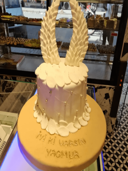 Melek Kanatlı Doğum Günü Pastası